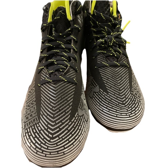 NWOB Under Armour Hammer 2.0 MC Football Cleats‎ Shoes Black/Silver Men\'s 8.5 D main image 15